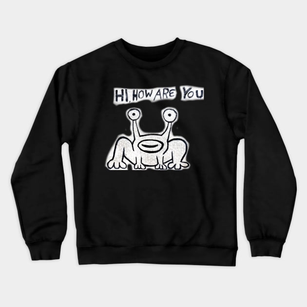 Daniel Johnston Hi How Are You Austin TX Crewneck Sweatshirt by scohoe